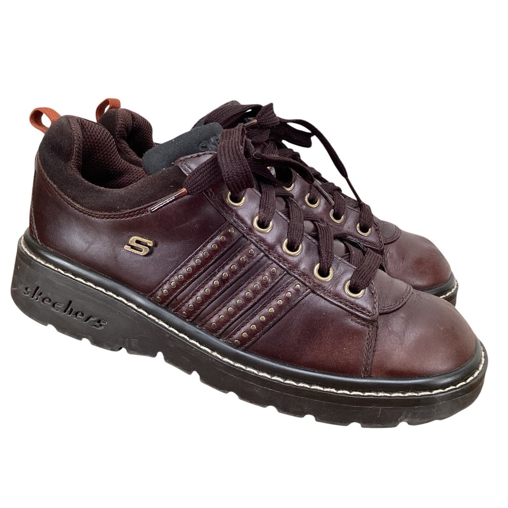 SKECHERS Jammers Studded Chunky Toffee Oxford Shoes Y2K 90s Women's Size 9